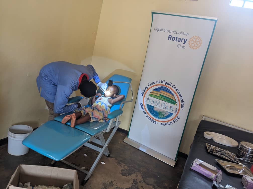 Dental treatment during outreach in Kamonyi